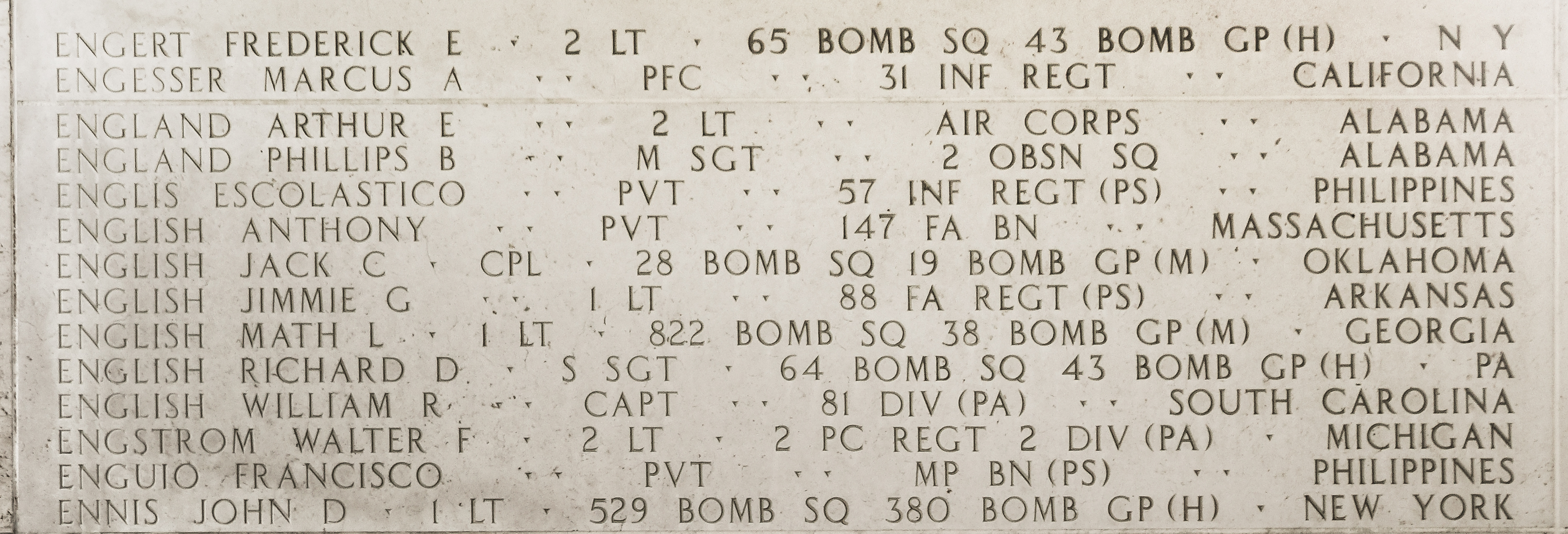 Math L. English, First Lieutenant